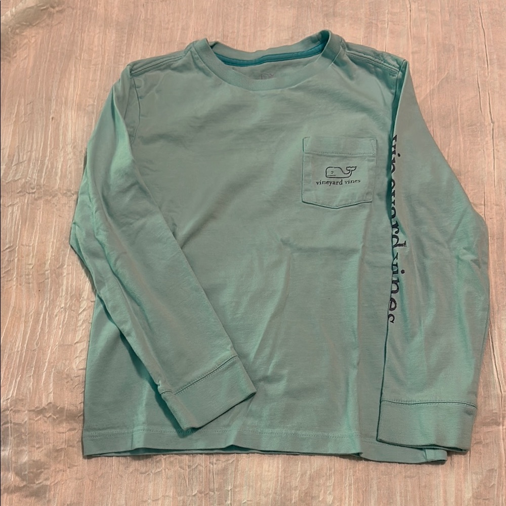 Vineyard Vines light blue  Long Sleeve Tee with Sleeve Design